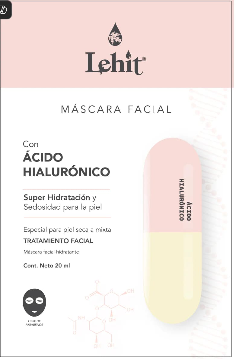 Lehit Mascarilla facial acido hialuronico