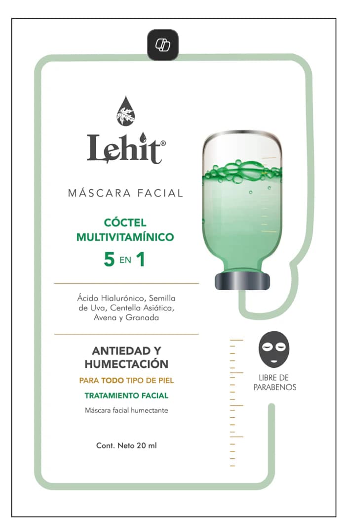 Lehit Mascarilla facial coctel multivitaminico