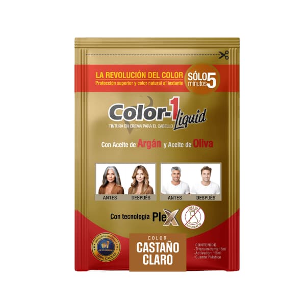 Tinte en crema Color-1 castaño claro