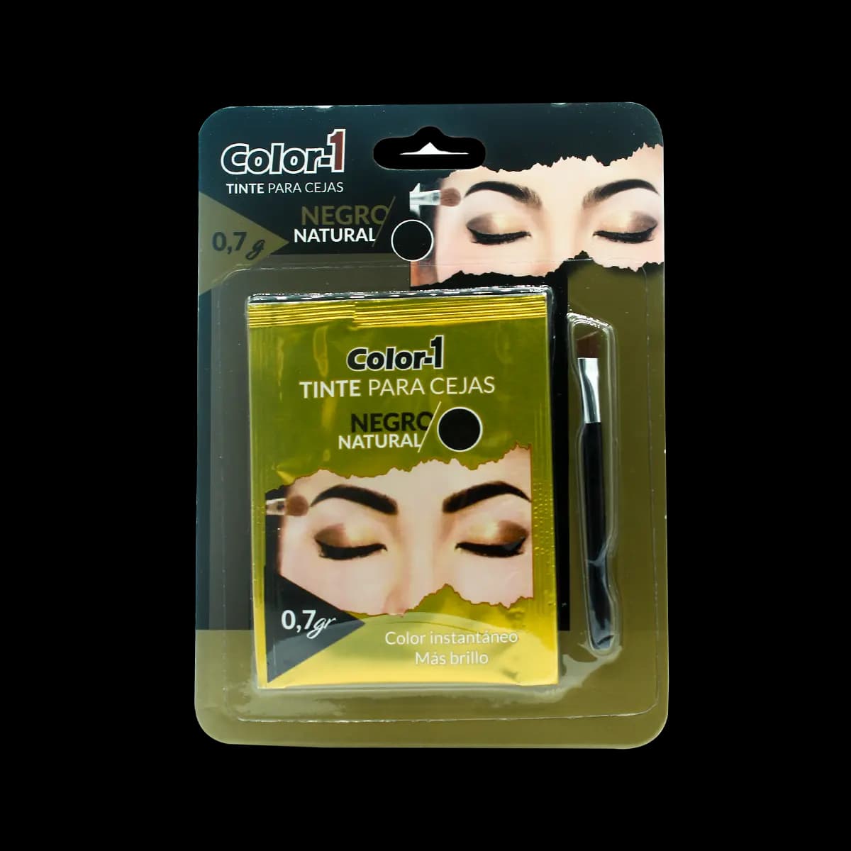Tinte para cejas Color-1 Negro con aplicador