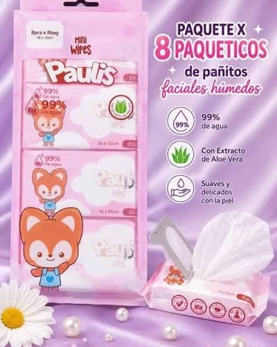Pañitos húmedos Paulis*8