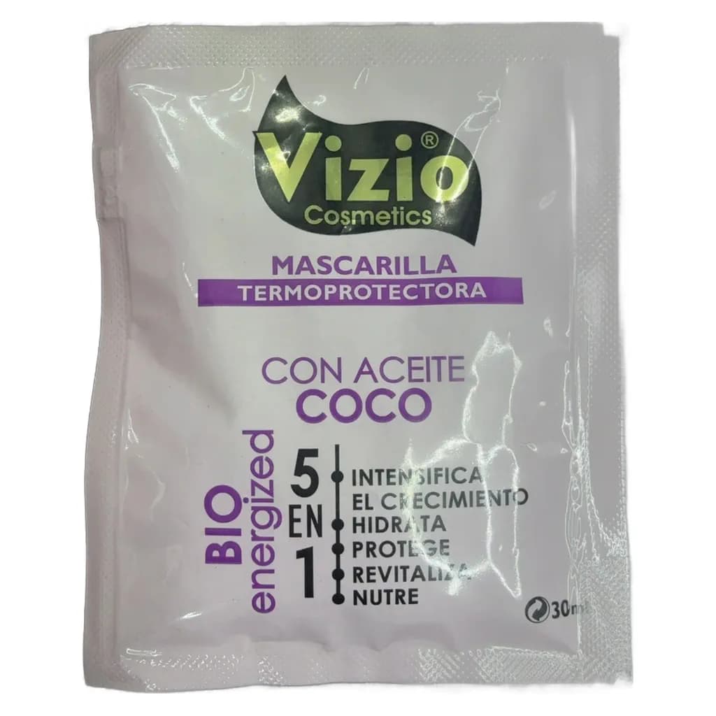 Mascarilla Termoprotectora Vizio Cosmetics con Aceite de Coco