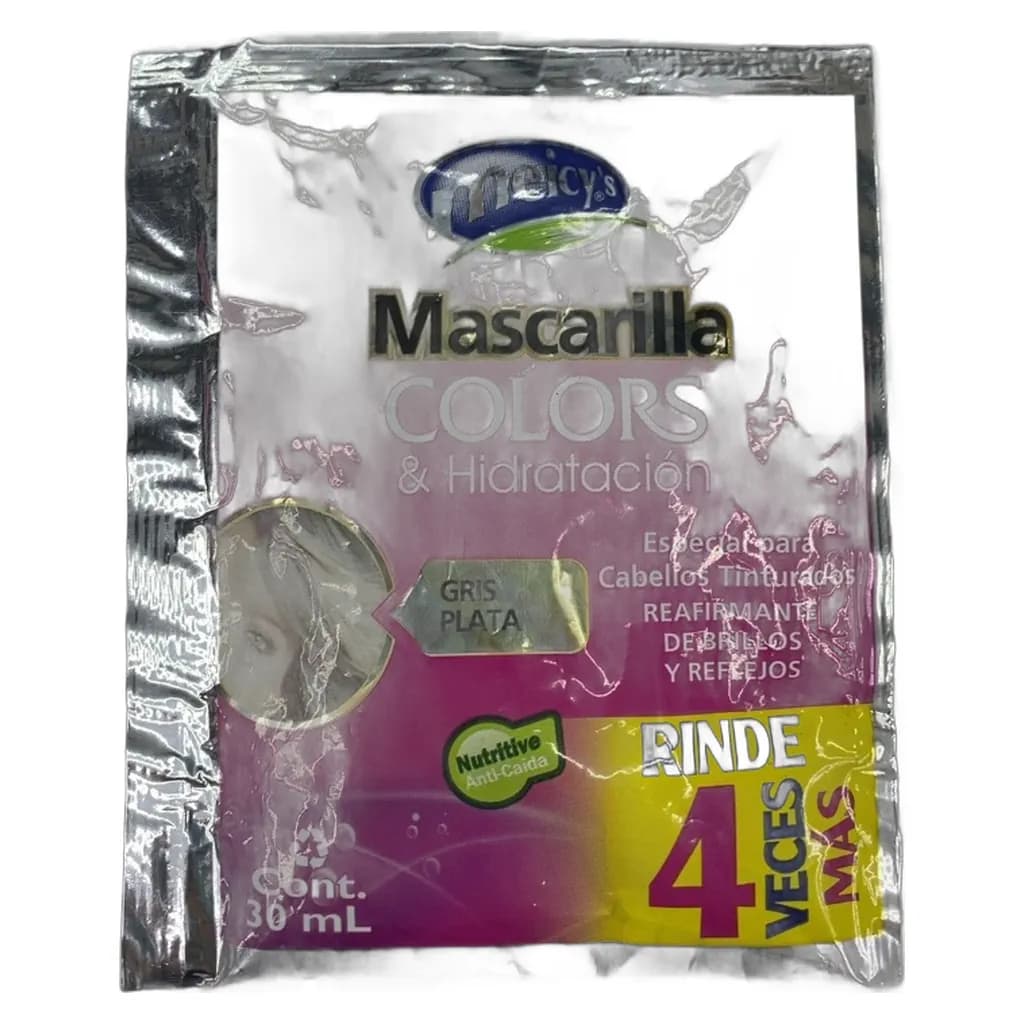 Mascarilla Meicys Colors & Hidratación Gris Plata 30ml