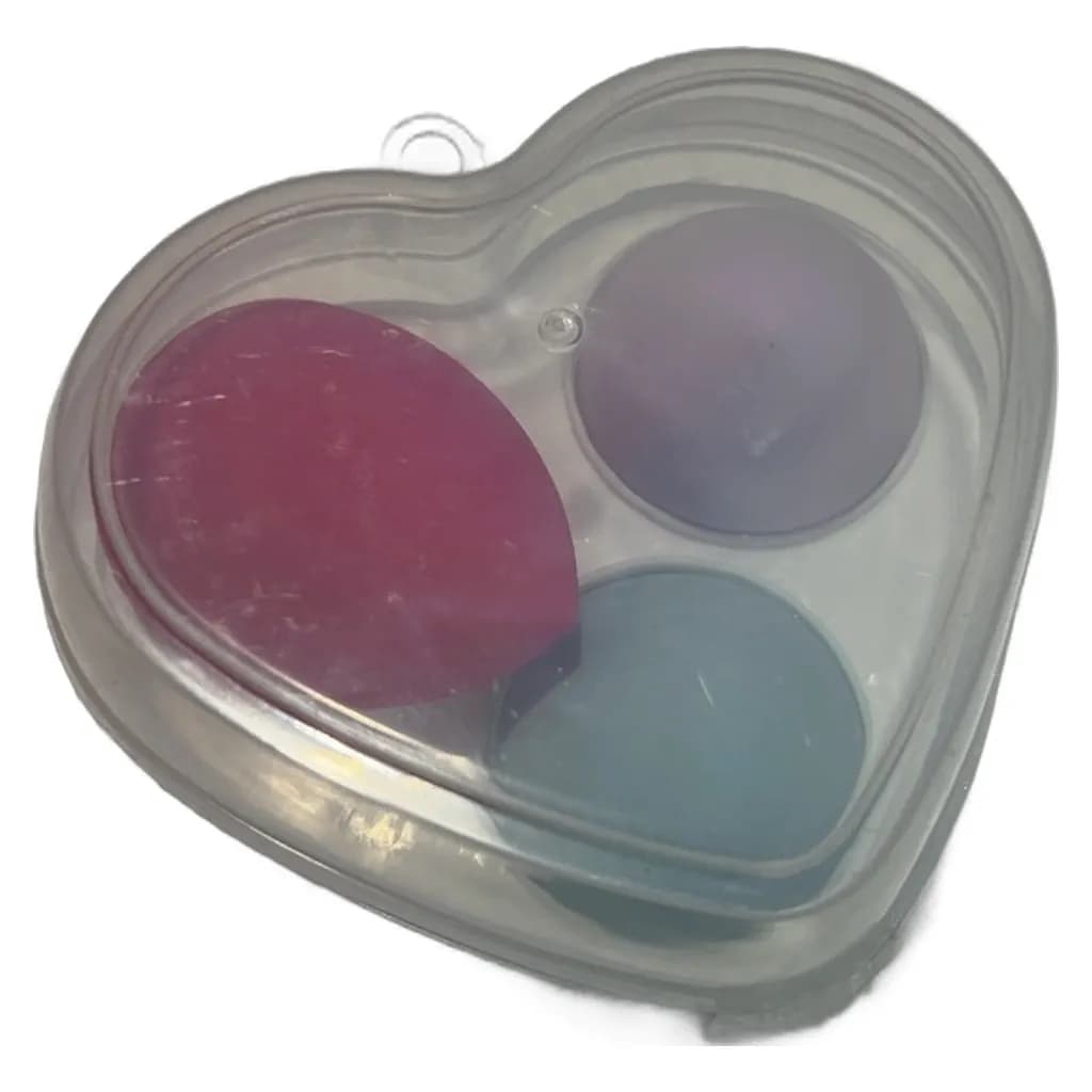 Esponjas de maquillaje en estuche de corazón