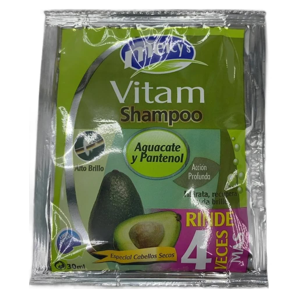 Shampoo Vitam Aguacate y Pantenol Meicy's 30ml