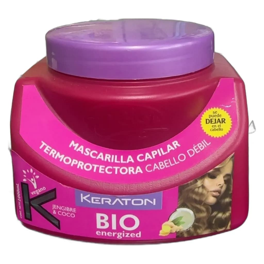 Mascarilla Capilar Termoprotectora Keraton Bio Energized Cabello Débil
