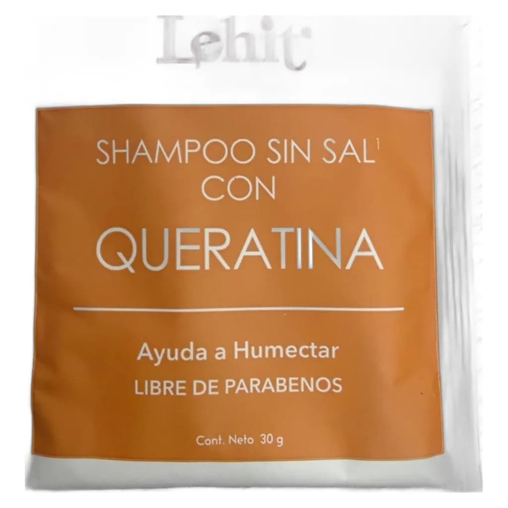 Shampoo Lehit Sin Sal con Queratina 30g