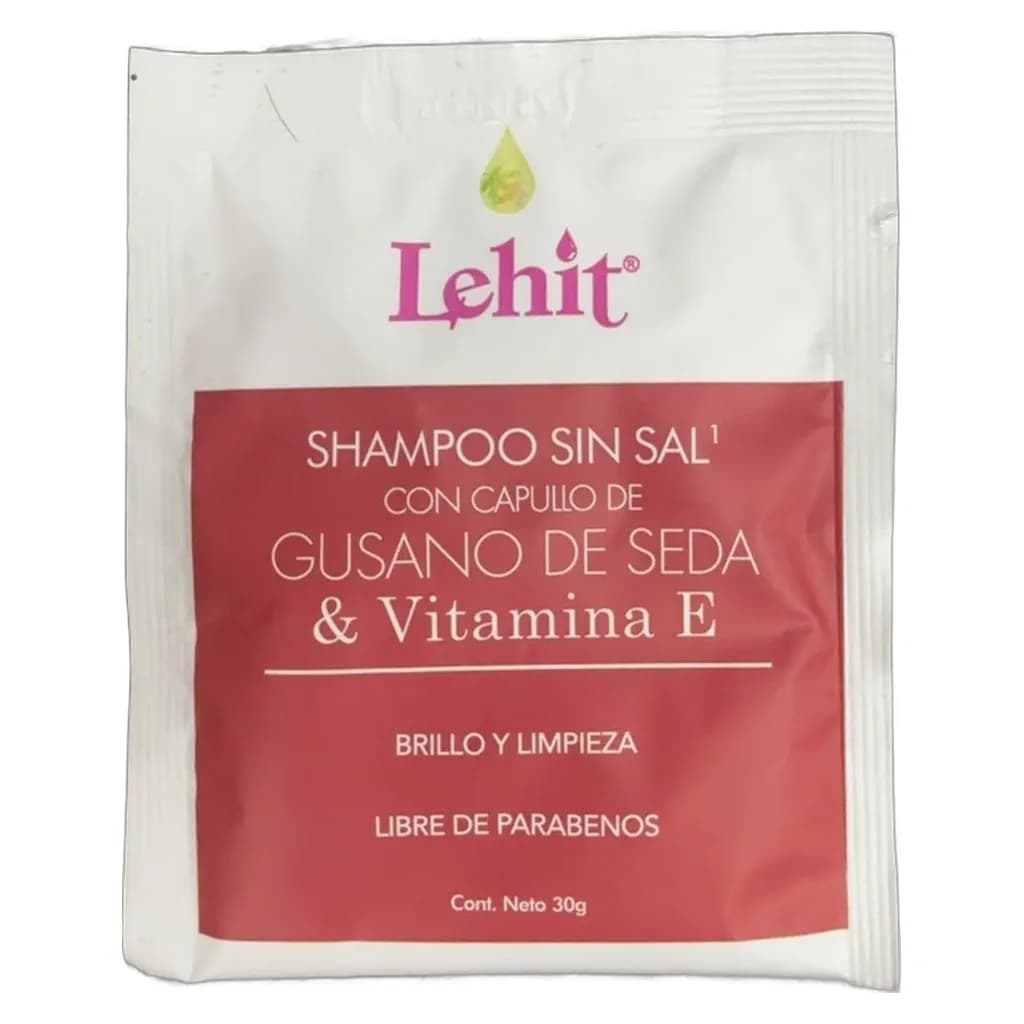 Lehit Shampoo Sin Sal Gusano de Seda y Vitamina E 30g