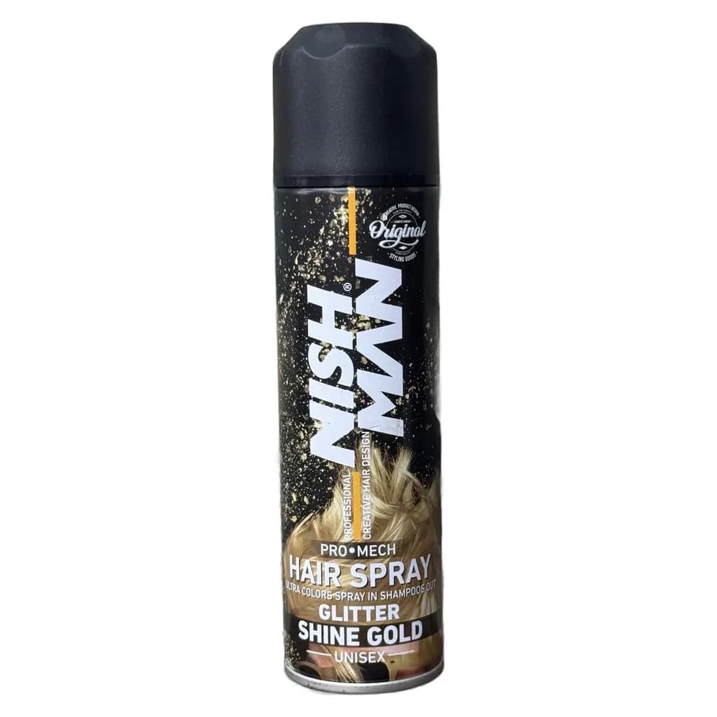 Laca Nish man hair spray Shine Gold